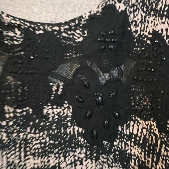 Leo & Ugo Size 5 Beaded Lace Sweater Lavender Black XL (5) - Picture 8 of 8